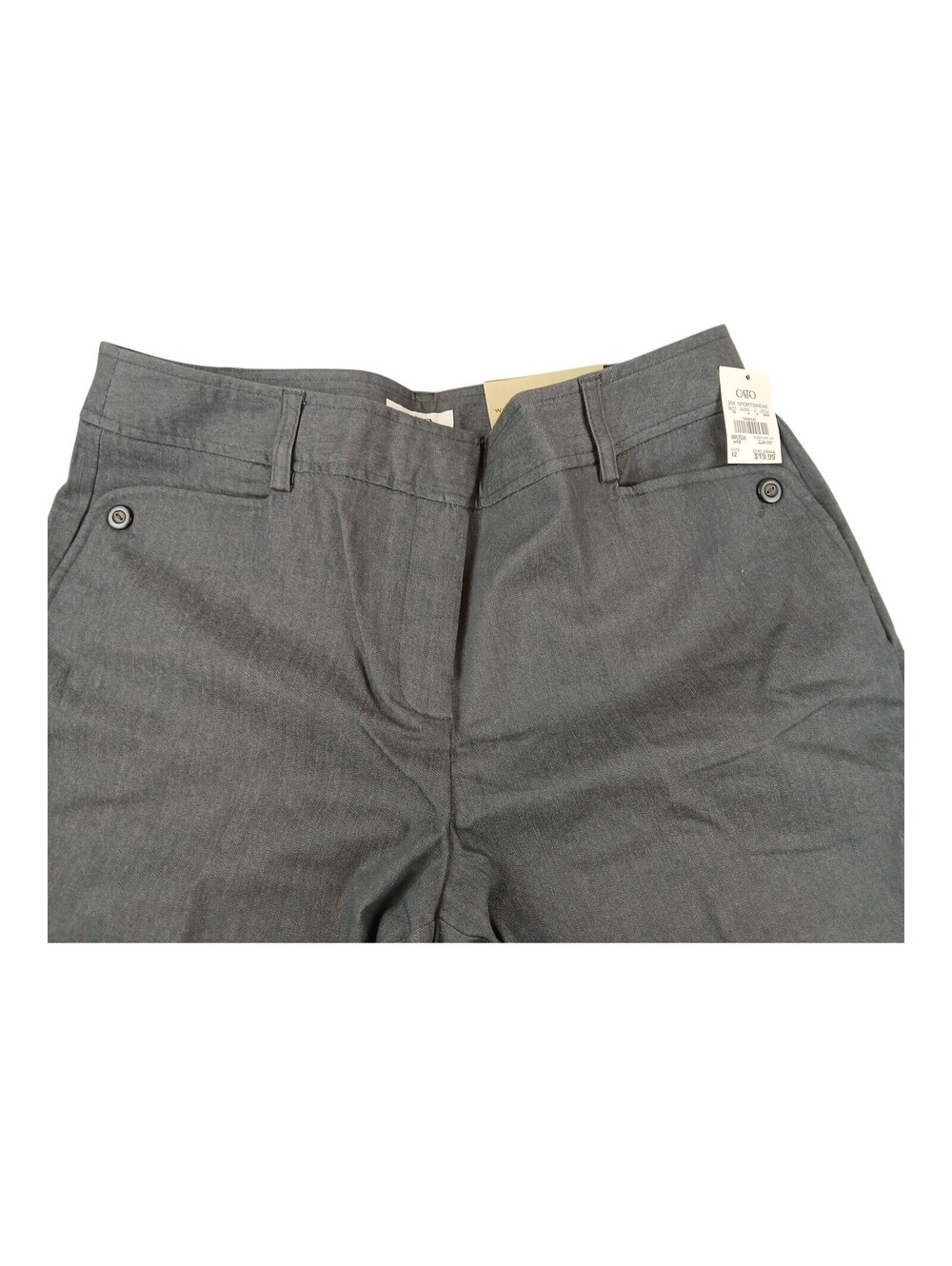 2 Pairs CATO NWT Pants Size 12 Women's Classic Brown & Gray Sits Waist or Below - Picture 4 of 16